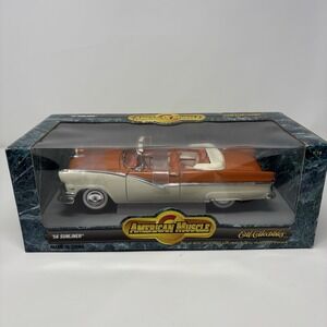 1956 Ford Sunliner Convertible Orange 1:18 ERTL American Muscle Diecast SEALED